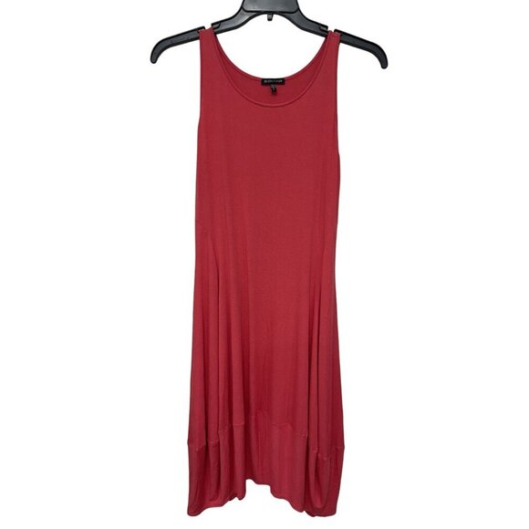 Eileen Fisher Coral Sleeveless Bubble Hem Midi Dress Size Medium Made in USA - Picture 6 of 12